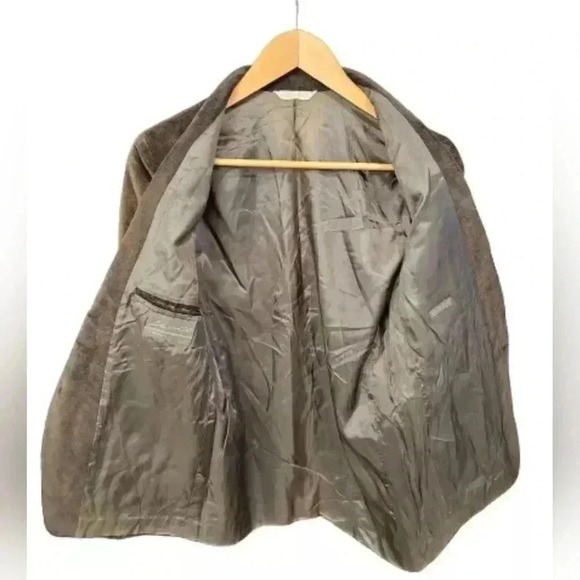 🔥Rare Levi's Vintage Trim Cut Brown Velour Blazer Jacket Made In USA - Picture 5 of 12